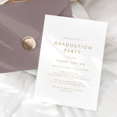Chic Gold Typography Gradusion Party Invitation Kaart