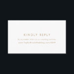 Chic Gold Typography Wedding Website RSVP Informatiekaartje<br><div class="desc">Deze goudwebsite voor een kerkbruinachtige bruiloft is perfect voor een moderne bruiloft. Het eenvoudige ontwerp is voorzien van klassiek minimalistisch goud en witte typografie met een roestachtig boho-gevoel. in elke kleur. Houd het ontwerp minimaal en elegant, zoals het is, of personaliseer het door uw eigen grafiek en kunstwerk toe te...</div>