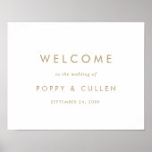 Chic Gold Typography Wedding Welcome Poster (Voorkant)