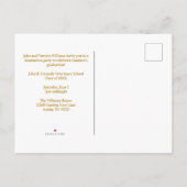 Chic Gold Veterinaire School Afstudeerfeest Uitnodiging Briefkaart (Achterkant)