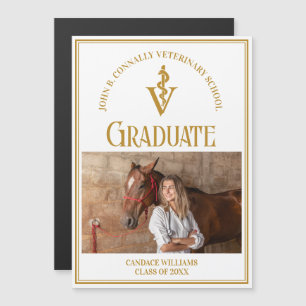 Chic Gold Veterinaire School Foto Afstuderen Magne