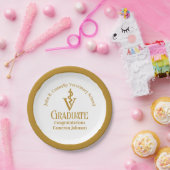 Chic Gold Veterinaire School Graduation Party Papieren Bordje (Feest)