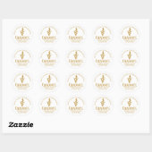 Chic Gold Veterinaire School Graduation Party Ronde Sticker (Vel)