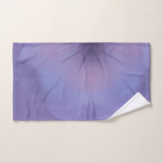 Chic Gold Violet Abstract Floral Bad Handdoek (Handdoek)
