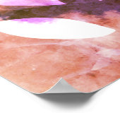 Chic Gold Violet Roos laat Abstract schilderen ach Poster (Hoek)