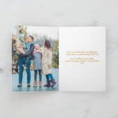 Chic Gold Vrolijke Kerstbomen Fotocollage Feestdagen Kaart (Binnen)