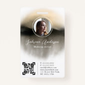 Chic Gold Waterverf Abstract script foto Logo Badge (Voorkant)