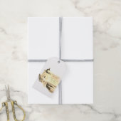 Chic Gold Waterverf Lighthouse Script Wedding Cadeaulabel (Met Touw)