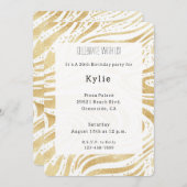 Chic Gold wervelt verjaardag Kaart (Voorkant / Achterkant)