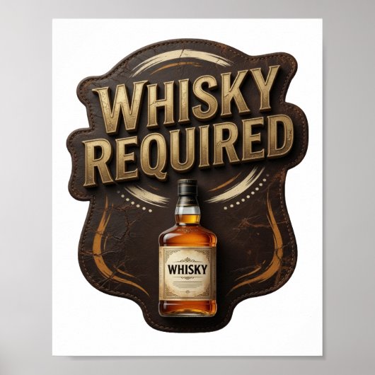 Chic Gold WHISKY VEREIST v2 Poster (Voorkant)