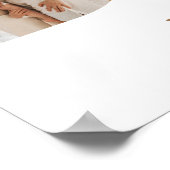 Chic Gold White Aangepast Drie Pap Script-foto's Poster (Hoek)