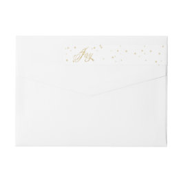 Chic Gold & White Joy kerstfeestdag