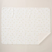 Chic Gold White Ombre Kleine sterren Sherpa Deken (Voorkant (horizontaal))