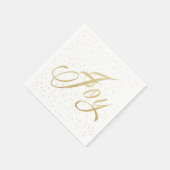 Chic Gold & White Sparkles Joy Kerstfeestdag Servet (Hoek)