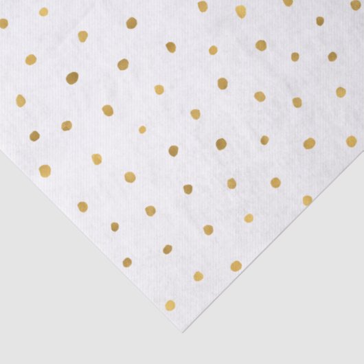 Chic Gold White-Stippen Tissuepapier (Detail)