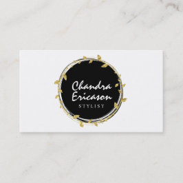 Chic Gold Wreath STYLIST Visitekaartje