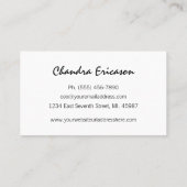 Chic Gold Wreath STYLIST Visitekaartje (Achterkant)