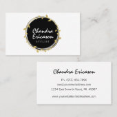 Chic Gold Wreath STYLIST Visitekaartje (Voorkant / Achterkant)