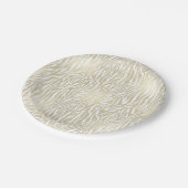 Chic Gold Zebra afdrukken Papieren Bordje (Gekanteld)