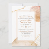 Chic Golden Abstracte Stippen Unique Surprise Part Kaart (Voorkant)