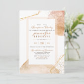 Chic Golden Abstracte Stippen Unique Surprise Part Kaart (Staand voorkant)