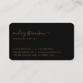 Chic Golden Beauty Waterverf Painting Script Visitekaartje (Achterkant)