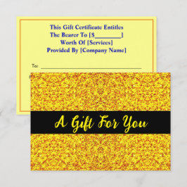 Chic Golden Card, Luxe Gouden Cadeaubon