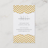 Chic Golden Chevron ZigZag Pattern | *Fake* Gold Visitekaartje (Achterkant)