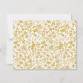Chic Golden Ditzy Floral - Speciaal verhaal Notitiekaartje (Achterkant)