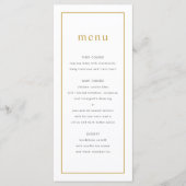 Chic Golden Ditzy Floral Wedding Menu (Voorkant)