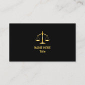 Chic Golden en Black Lawyer Visitekaartje (Achterkant)