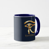 Chic Golden Eye of Horus , Egyptische hiërogliefen Mok (Voorkant rechts)