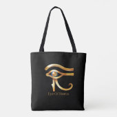 Chic Golden Eye of Horus , Egyptische hiërogliefen Tote Bag (Achterkant)