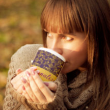 Chic Golden Flowers paars patroon | gepersonalisee