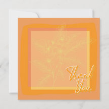 Chic Golden Oranje Floral OrangeText