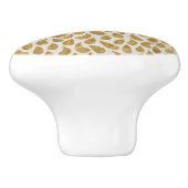 Chic Golden Raindrops Pattern Keramische Knop (Zijkant)