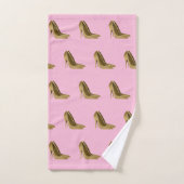 Chic Golden Stilettos Pink Bad Handdoek (Handdoek)