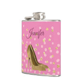 Chic Golden Stilettos Pink Heupfles (Links)