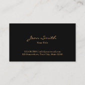 Chic Golden Stippen Deluxe Black Visitekaartje (Achterkant)