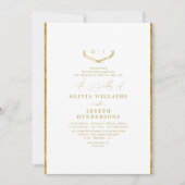 CHIC GOLDEN WEDDING GOLD FOIL LUXE INVITATIE KAART (Voorkant)
