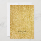 CHIC GOLDEN WEDDING GOLD FOIL LUXE INVITATIE KAART (Achterkant)