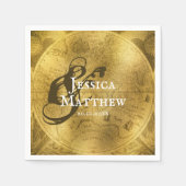 Chic Golden Wedding Servet (Voorkant)