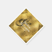 Chic Golden Wedding Servet (Hoek)