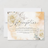 Chic Goldenrod Floral Waterverf Reception (Voorkant)