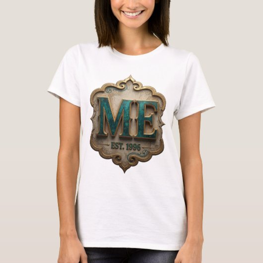 Chic Goud ABSTRACTE KUNST Modern Ontwerp T-shirt (Voorkant)