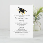 Chic Goud Afstudeerder Pet Foto Dubbele Graduation Kaart (Staand voorkant)