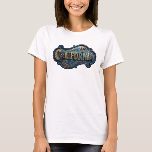 Chic Goud CALIFORNIA Shirt Ontwerp (Voorkant)