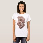 Chic Goud CLASSY Tekst Design T-shirt (Voorkant volledig)