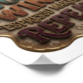 Chic Goud COFFEE WERK WIJN ESPRESSO MARTINI HERHAL Poster (Hoek)