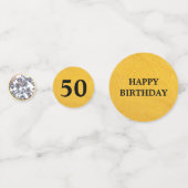Chic Goud & Diamant 40e, 50e, 60e verjaardag Confetti (Voorkanten)